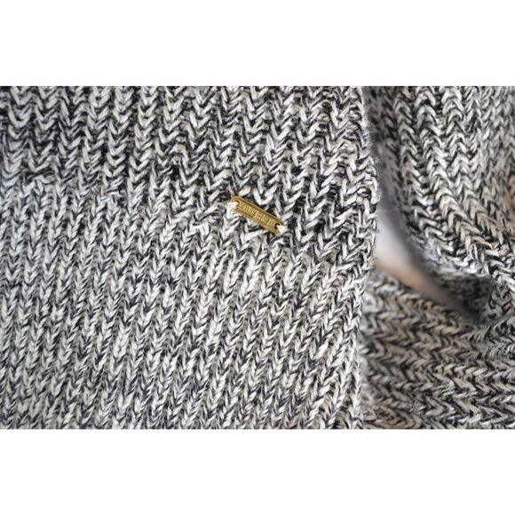 Guess Women's Large Grey V Neck Long Sleeve Lace Up Sweater - Picture 9 of 12